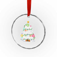 Tropical Hawaiian Xmas Crystal Glass Ornament Mele Kalikimaka Palm Tree Xmas in Hawaii TS02