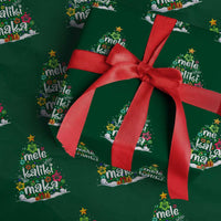 Tropical Hawaiian Xmas Wrapping Paper Roll Mele Kalikimaka Palm Tree In Hawaii