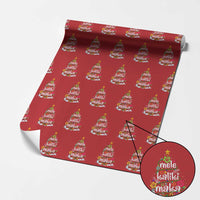 Tropical Hawaiian Xmas Wrapping Paper Roll Mele Kalikimaka Palm Tree In Hawaii