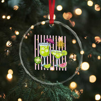 Tropical Margarita Summer Crystal Glass Ornament Beach Vacation Graphic