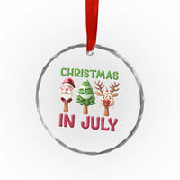 Tropical Xmas Crystal Glass Ornament Ice Cream Santa Christmas Tree Reindeer TS09