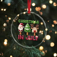 Tropical Xmas Crystal Glass Ornament Ice Cream Santa Christmas Tree Reindeer TS09