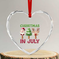 Tropical Xmas Heart Crystal Glass Ornament Ice Cream Santa Christmas Tree Reindeer - Wonder Print Shop