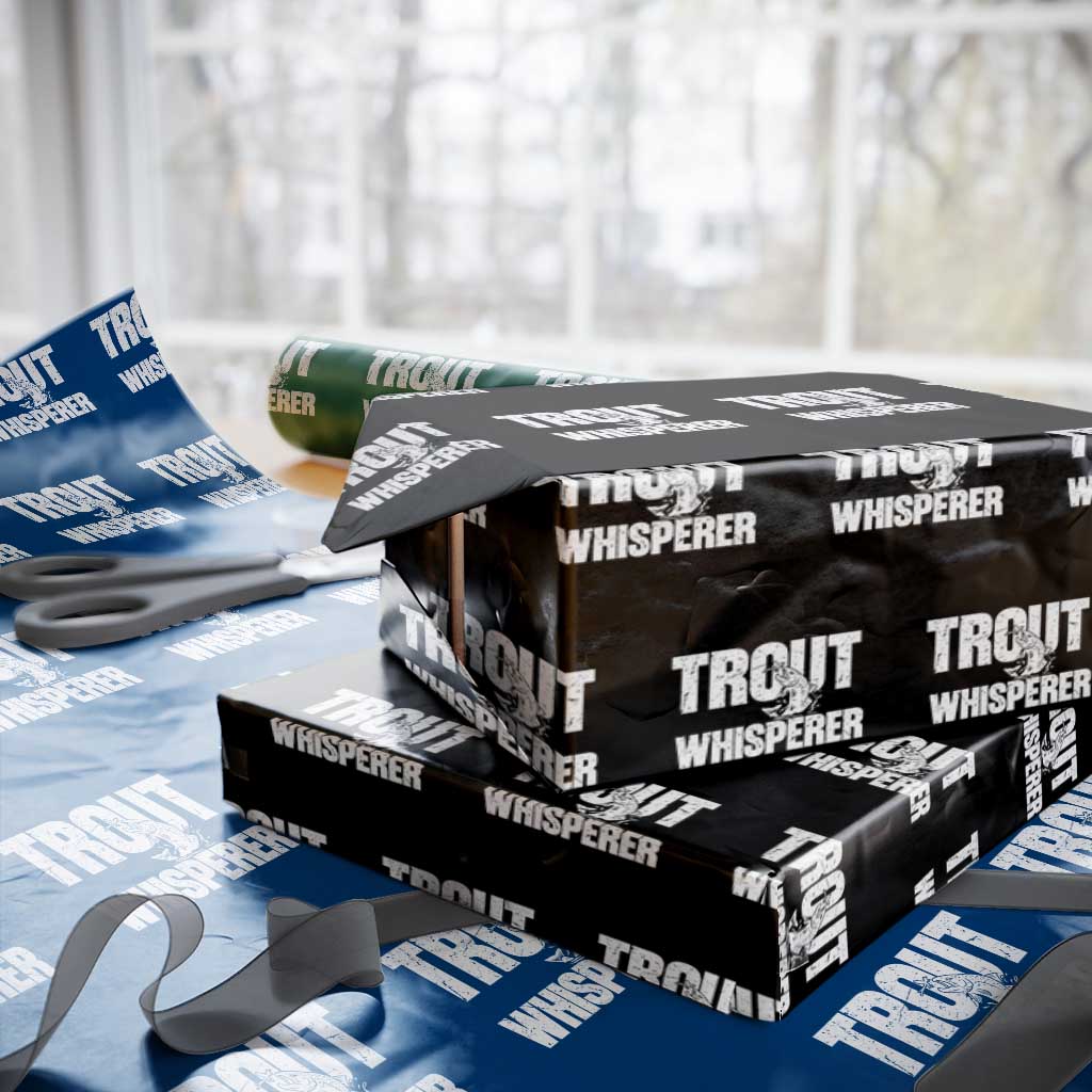 Trout Fishing Wrapping Paper Roll Funny Fishing Fisherman Trout Whisperer Gift - Wonder Print Shop