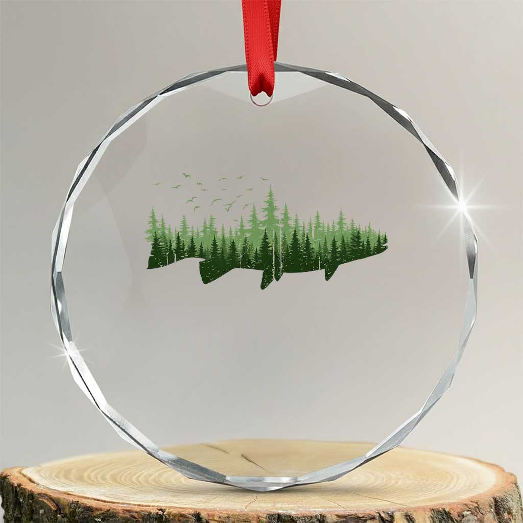 Trout Fly Fishing Outdoor Forest Nature Wildlife Fisherman Crystal Glass Ornament - Wonder Print Shop