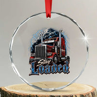 Truck Driver Crystal Glass Ornament Funny Trucker Husband Big Rig Semi Trailer Truckin