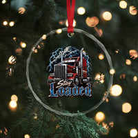Truck Driver Crystal Glass Ornament Funny Trucker Husband Big Rig Semi Trailer Truckin
