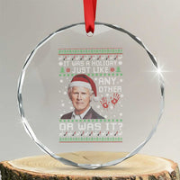 True Crime Christmas Keith Crystal Glass Ornament Funny It Was A Holiday Just Like Any Other Or Was It Bloody Hand - Wonder Print Shop