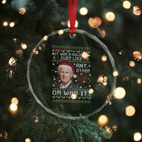 True Crime Christmas Keith Crystal Glass Ornament Funny It Was A Holiday Just Like Any Other Or Was It Bloody Hand - Wonder Print Shop