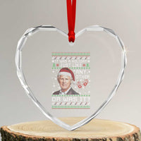True Crime Christmas Keith Heart Crystal Glass Ornament Funny It Was A Holiday Just Like Any Other Or Was It Bloody Hand - Wonder Print Shop