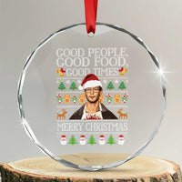 True Crime Ugly Christmas Crystal Glass Ornament Funny Jeffrey Dahmer Good Food Sick Humor - Wonder Print Shop