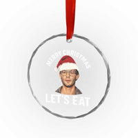 True Crime Ugly Christmas Crystal Glass Ornament Funny Jeffrey Dahmer Merry Xmas Lets Eat - Wonder Print Shop