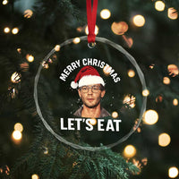 True Crime Ugly Christmas Crystal Glass Ornament Funny Jeffrey Dahmer Merry Xmas Lets Eat - Wonder Print Shop