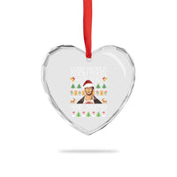 True Crime Ugly Christmas Heart Crystal Glass Ornament Funny Jeffrey Dahmer Good Food Sick Humor - Wonder Print Shop