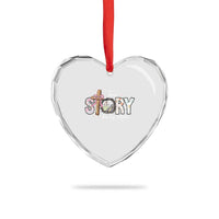 True Story He Is Risen Heart Crystal Glass Ornament Christian Easter Day Religious Bible Verse - Wonder Print Shop