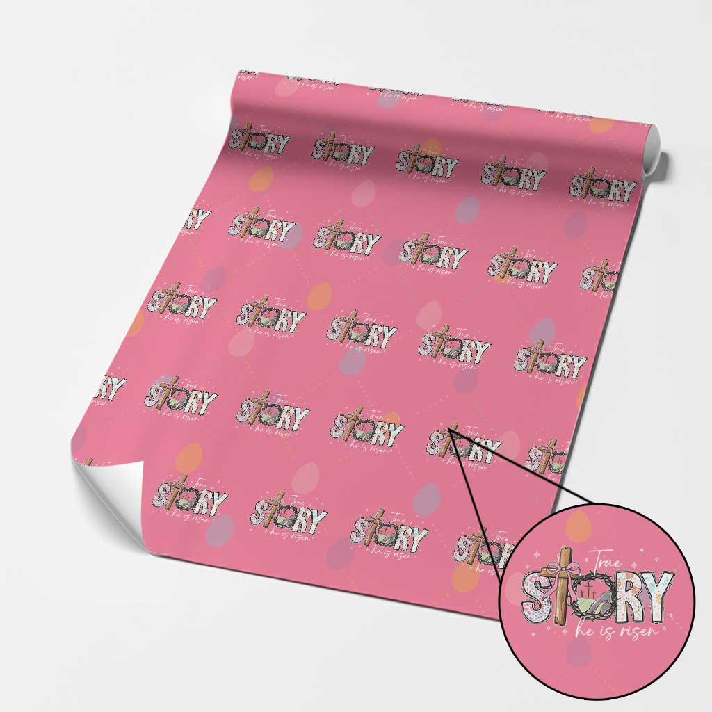 True Story He Is Risen Wrapping Paper Roll Christian Easter Day Religious Bible Verse