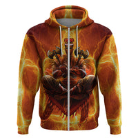 African Hoodie Orisha Shango God Zip Hoodie - Wonder Print Shop