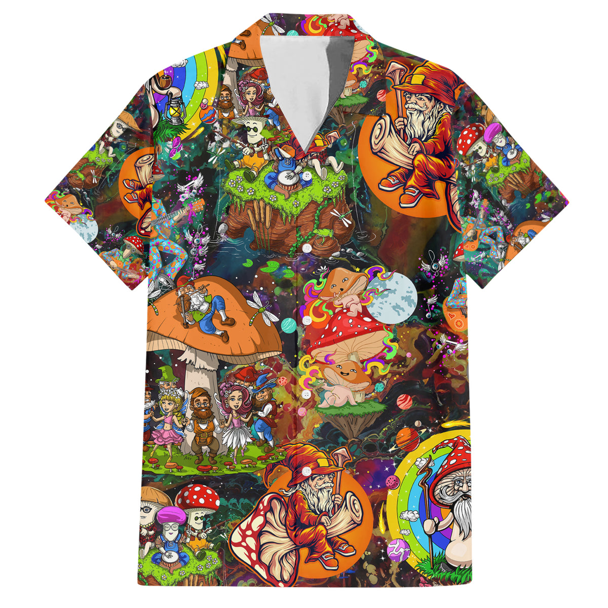 Hippie Mushroom Trippy Colorful Lover Hawaiian Shirt - Wonder Print Shop