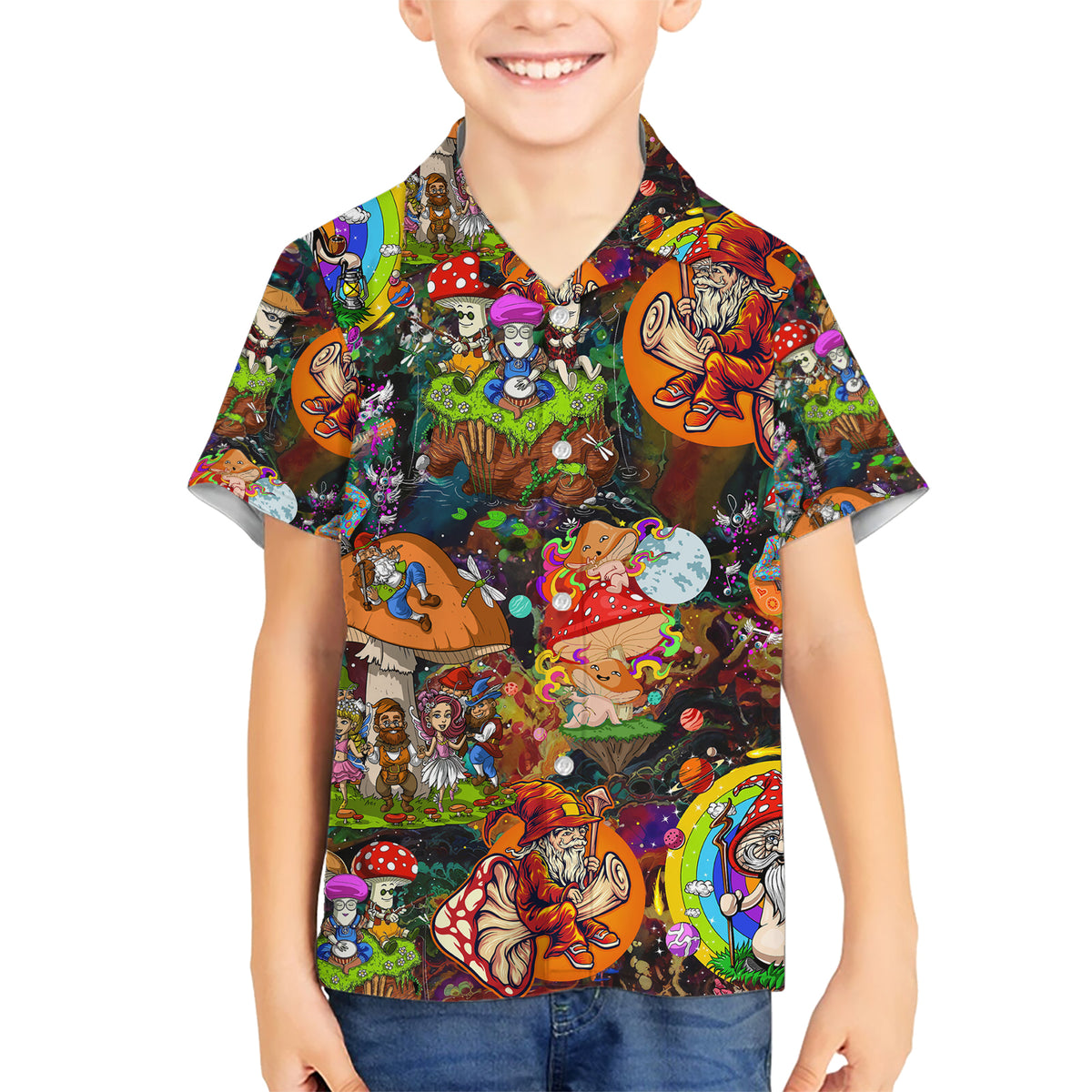 Hippie Mushroom Trippy Colorful Lover Hawaiian Shirt - Wonder Print Shop