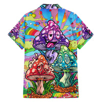 Hippie Mushroom Colorful Hippie Happy Life Hawaiian Shirt - Wonder Print Shop