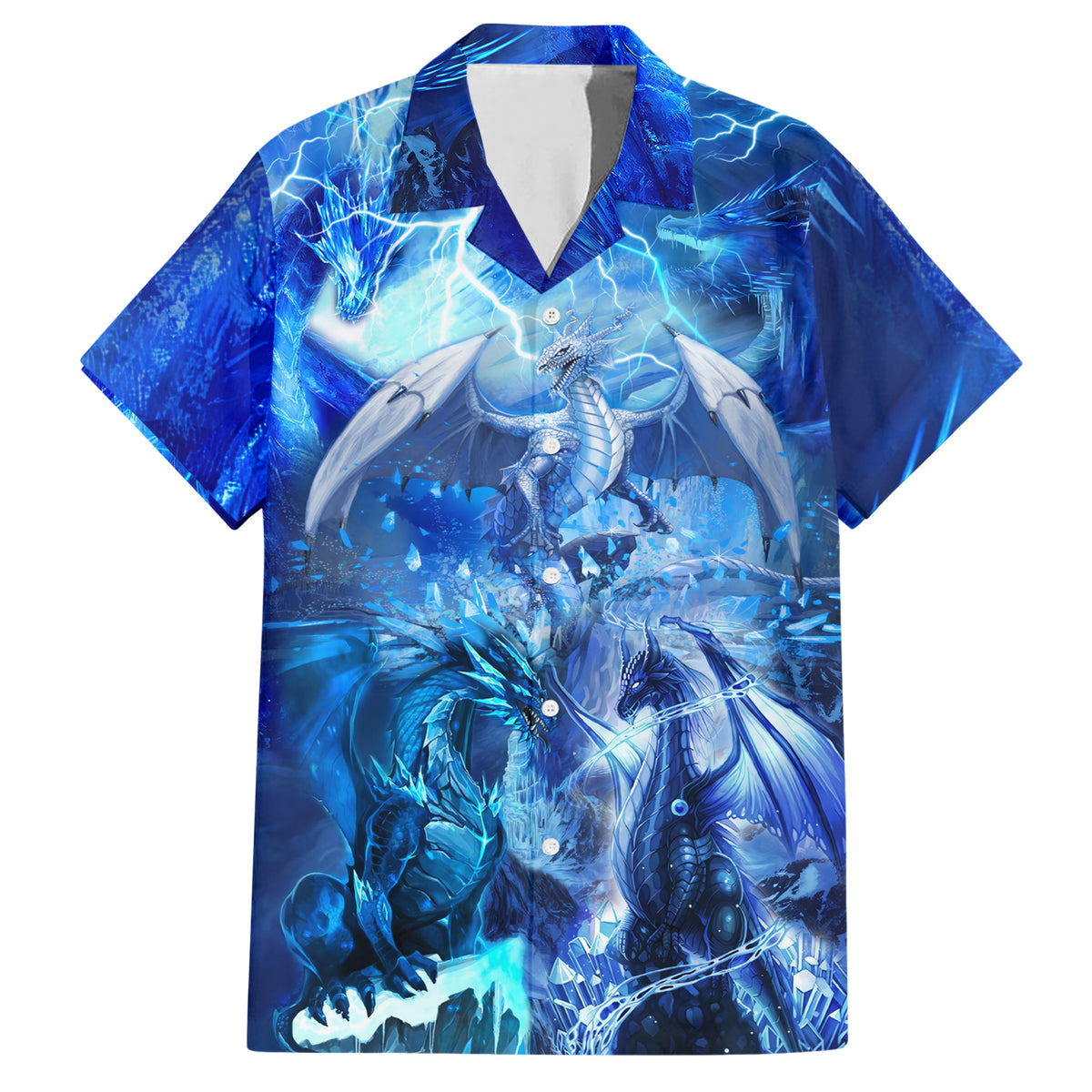 Ice Dragons Hawaiian Shirt - Wonder Print Shop