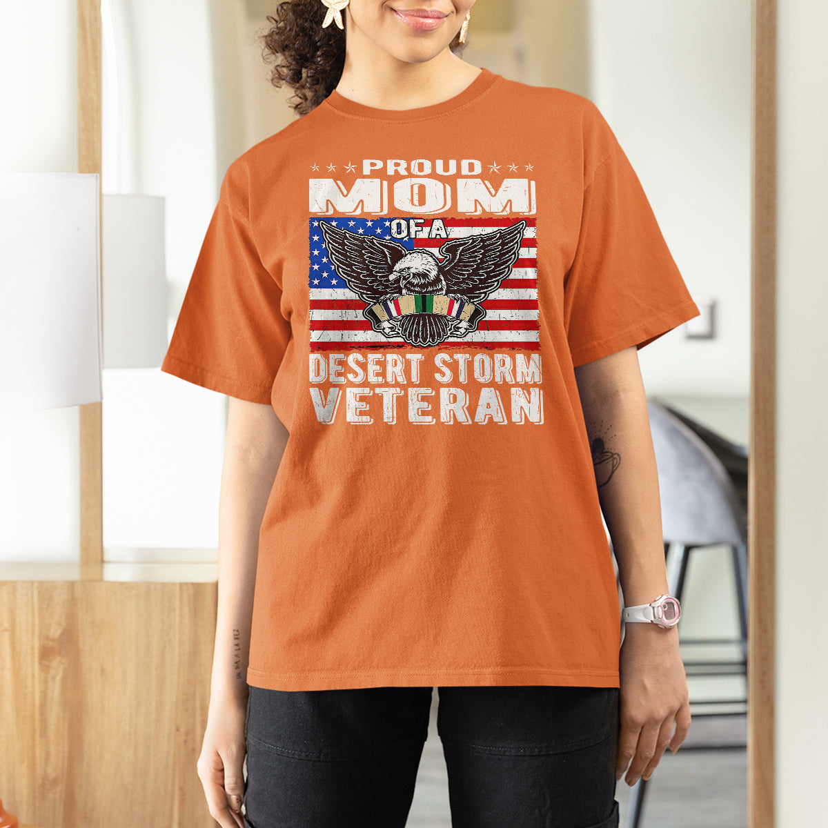 Proud Mom Of A Desert Storm Veteran T Shirt For Women TS00 - Wonder Print Shop