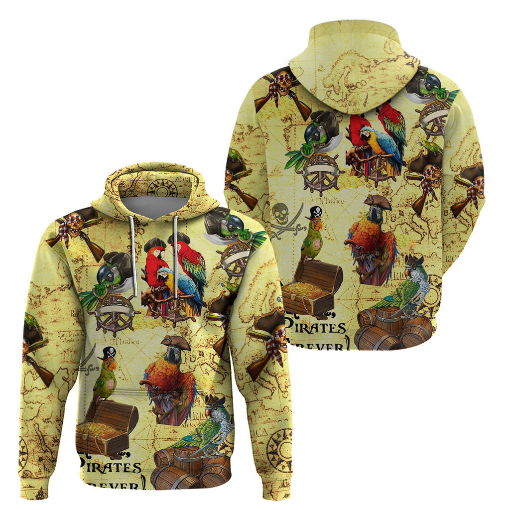 Parrot Amazing Pirate Parrots Hoodie - Wonder Print Shop