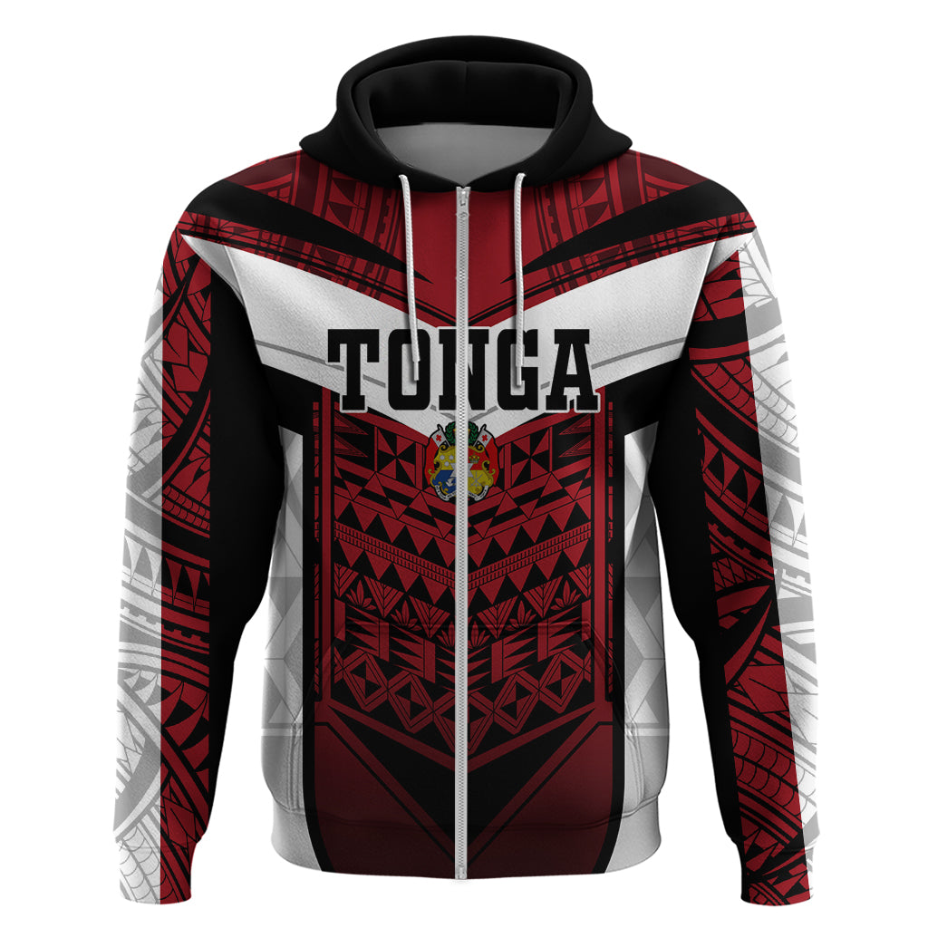 Tonga Polynesian Zip Hoodie - Tongan Pattern - Wonder Print Shop