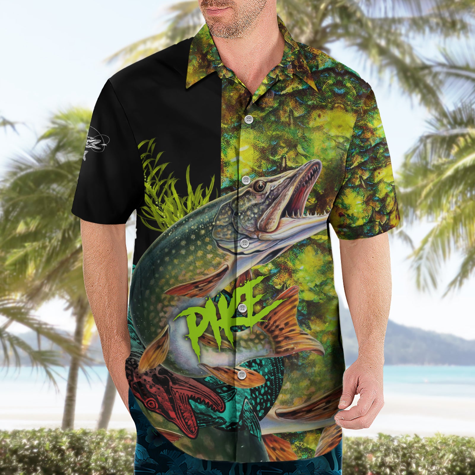 Northern Pike Fishing Hawaiian Shirt - Wonder Print Shop