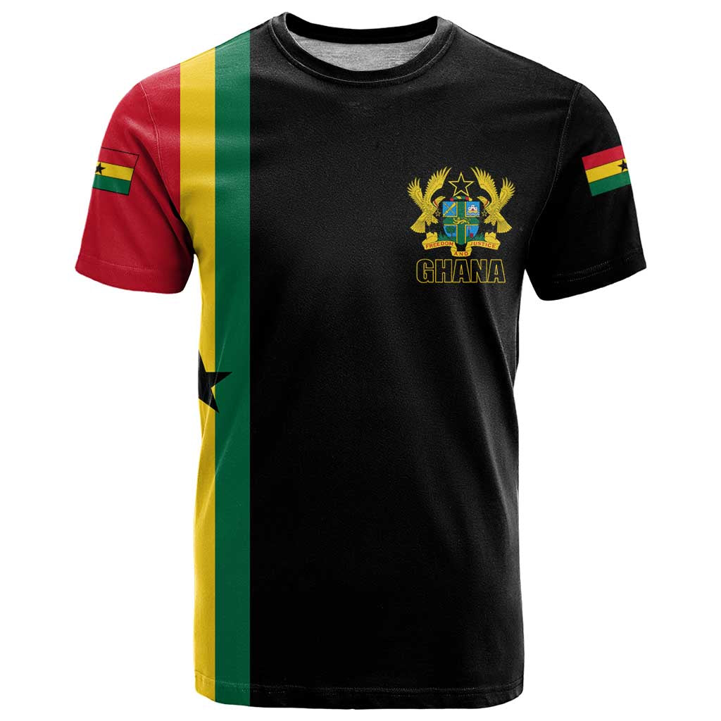 Ghana Flag T Shirt ver1 Black LT20