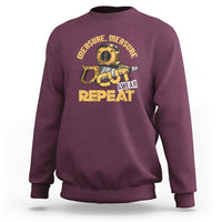 Woodworker Sweatshirt Measure Cut Swear Repeat Handyman - Wonder Print Shop