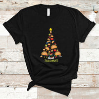 Taco Christmas Tree Shirt T Shirt Funny Merry Tacomas - Wonder Print Shop