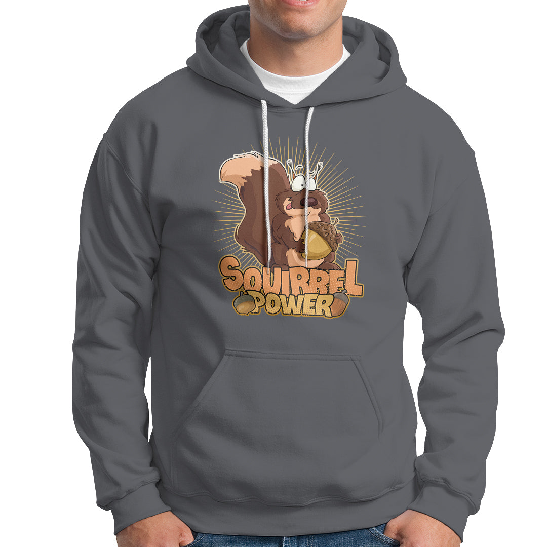 Cute Squirrel Power Hoodie - Wonder Print Shop
