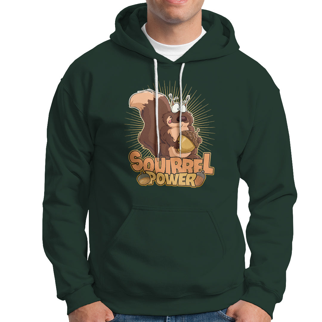 Cute Squirrel Power Hoodie - Wonder Print Shop