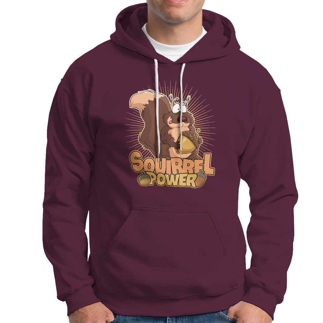 Cute Squirrel Power Hoodie - Wonder Print Shop