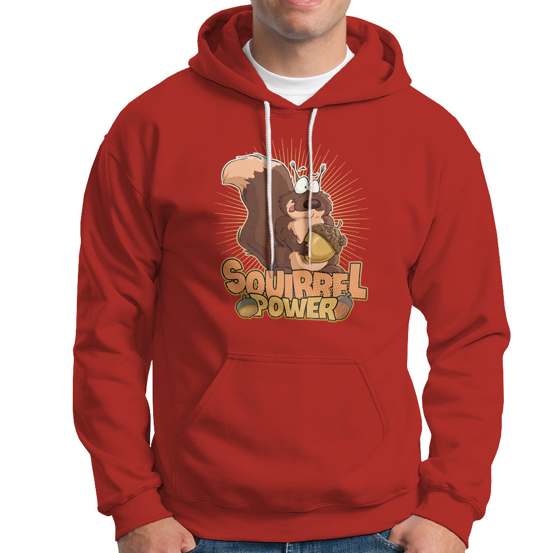 Cute Squirrel Power Hoodie - Wonder Print Shop