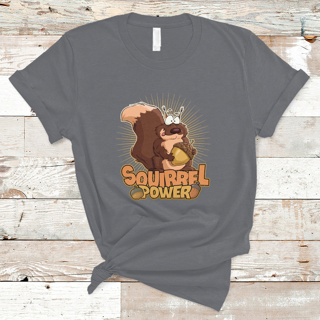Cute Squirrel Power T Shirt - Wonder Print Shop