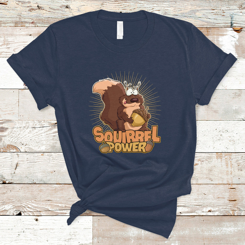 Cute Squirrel Power T Shirt - Wonder Print Shop