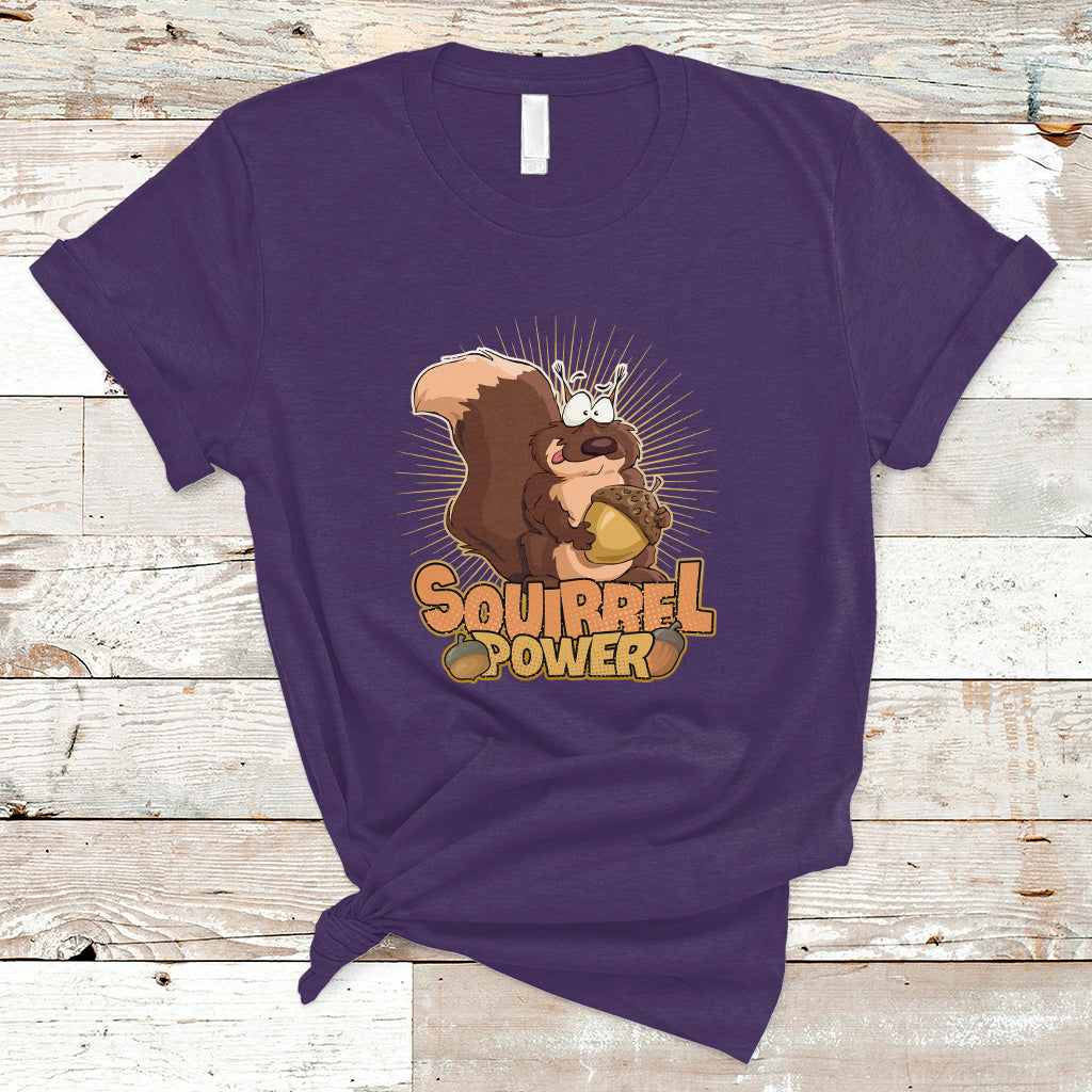 Cute Squirrel Power T Shirt - Wonder Print Shop