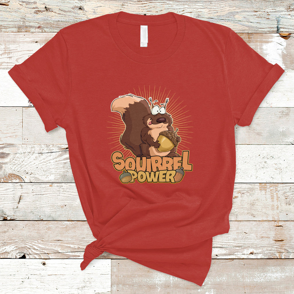Cute Squirrel Power T Shirt - Wonder Print Shop