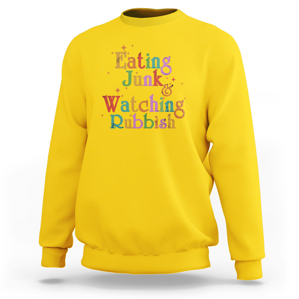 I'm Eating Junk Food And Watching Rubbish Christmas Movie Sweatshirt - Wonder Print Shop