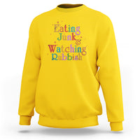I'm Eating Junk Food And Watching Rubbish Christmas Movie Sweatshirt - Wonder Print Shop