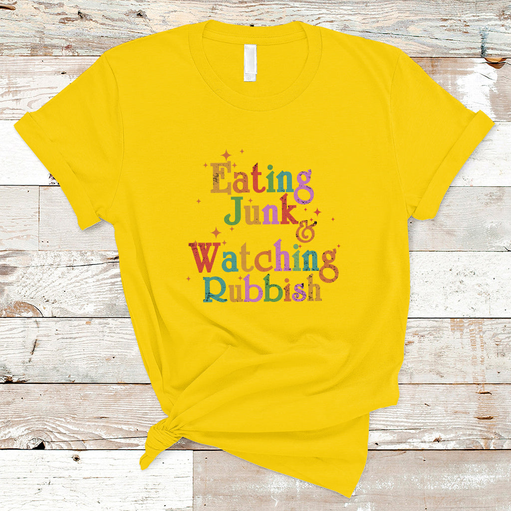 I'm Eating Junk Food And Watching Rubbish Christmas Movie T Shirt - Wonder Print Shop