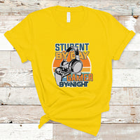 Funny Video Game T Shirt Student By Day Gamer By Night Meme for Gamers - Wonder Print Shop