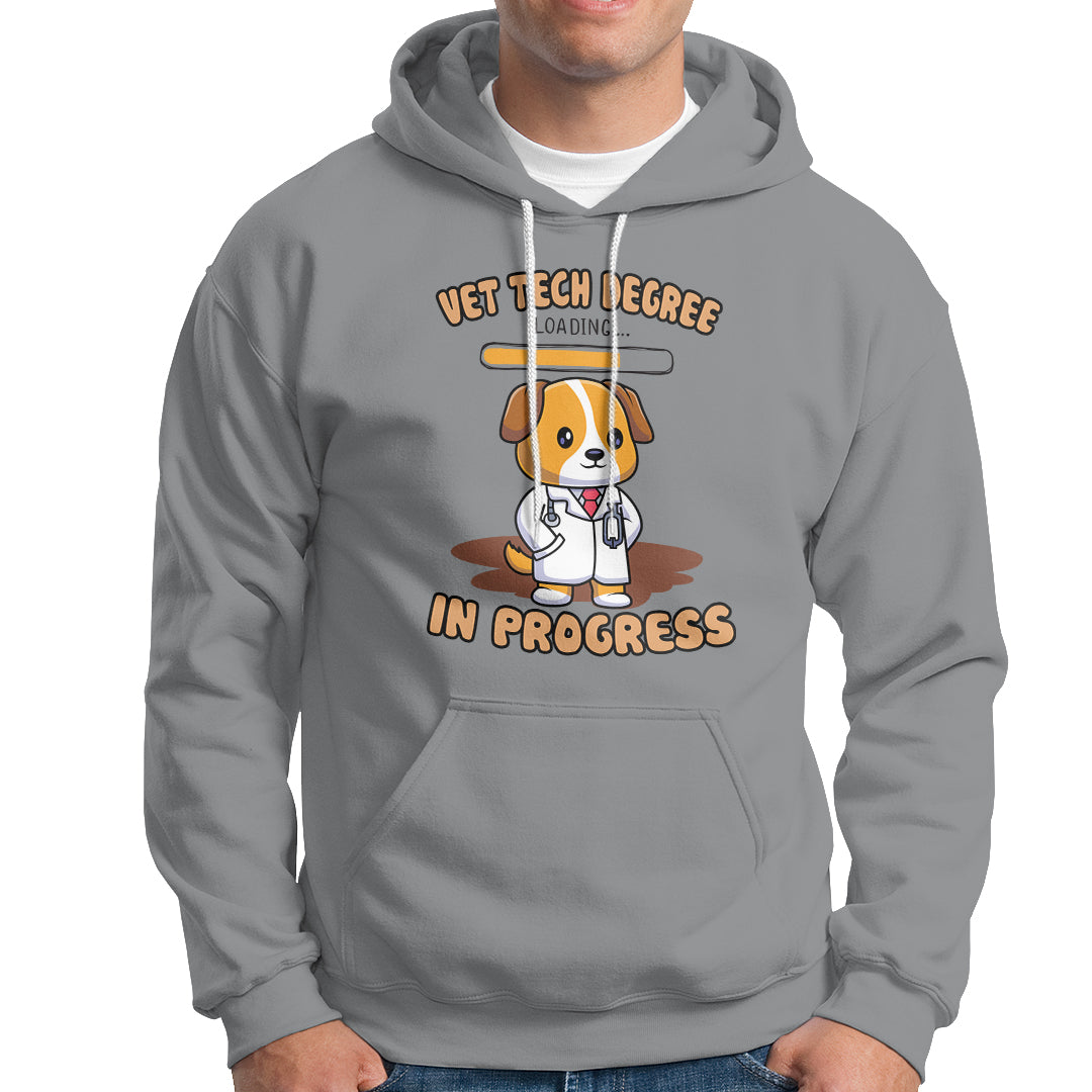 Vet Tech Degree in Progress Funny Veterinary Student Hoodie - Wonder Print Shop