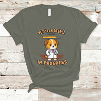 Vet Tech Degree in Progress Funny Veterinary Student T Shirt - Wonder Print Shop