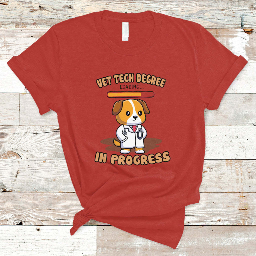 Vet Tech Degree in Progress Funny Veterinary Student T Shirt - Wonder Print Shop