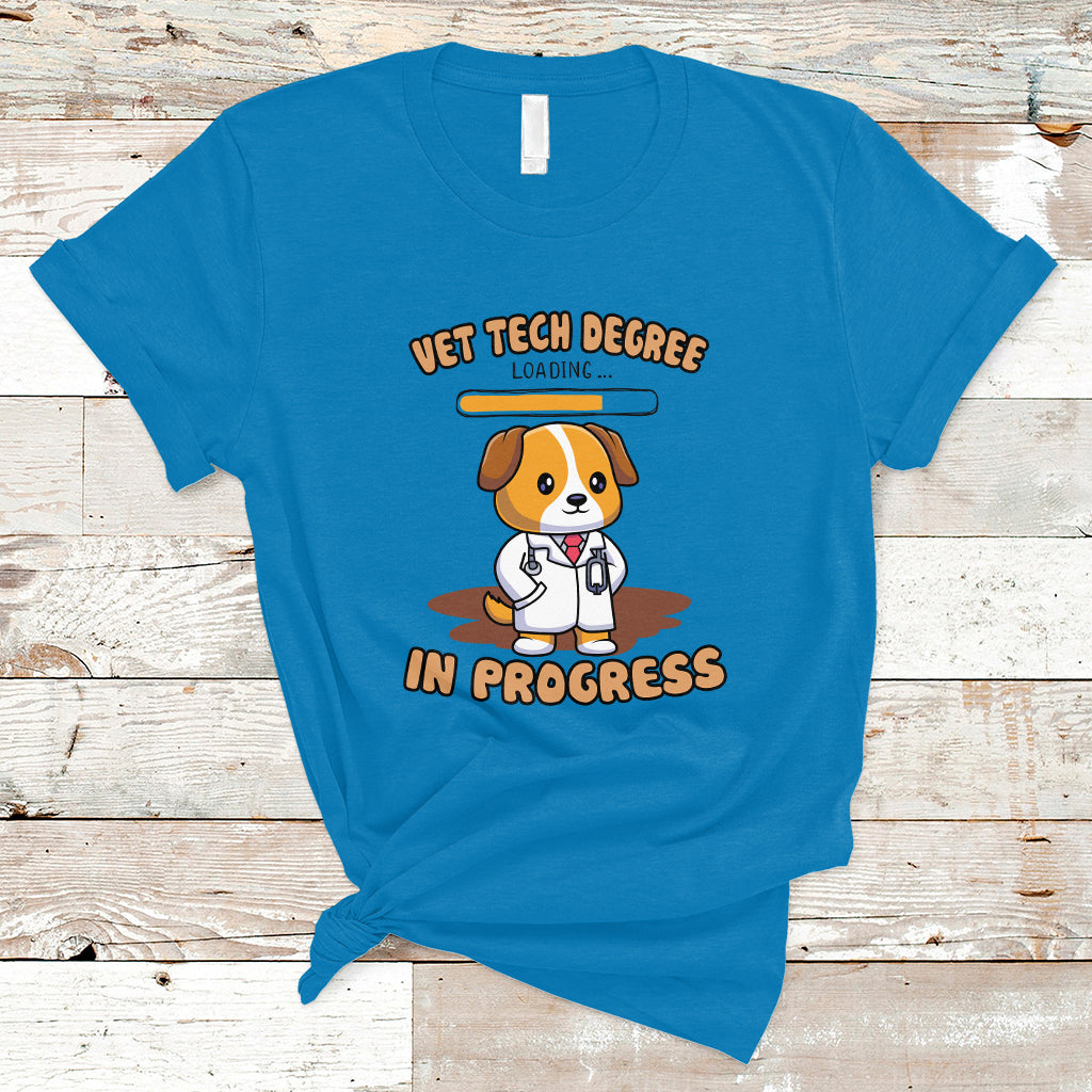 Vet Tech Degree in Progress Funny Veterinary Student T Shirt - Wonder Print Shop