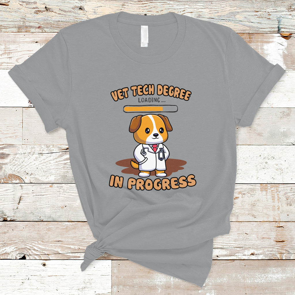 Vet Tech Degree in Progress Funny Veterinary Student T Shirt - Wonder Print Shop