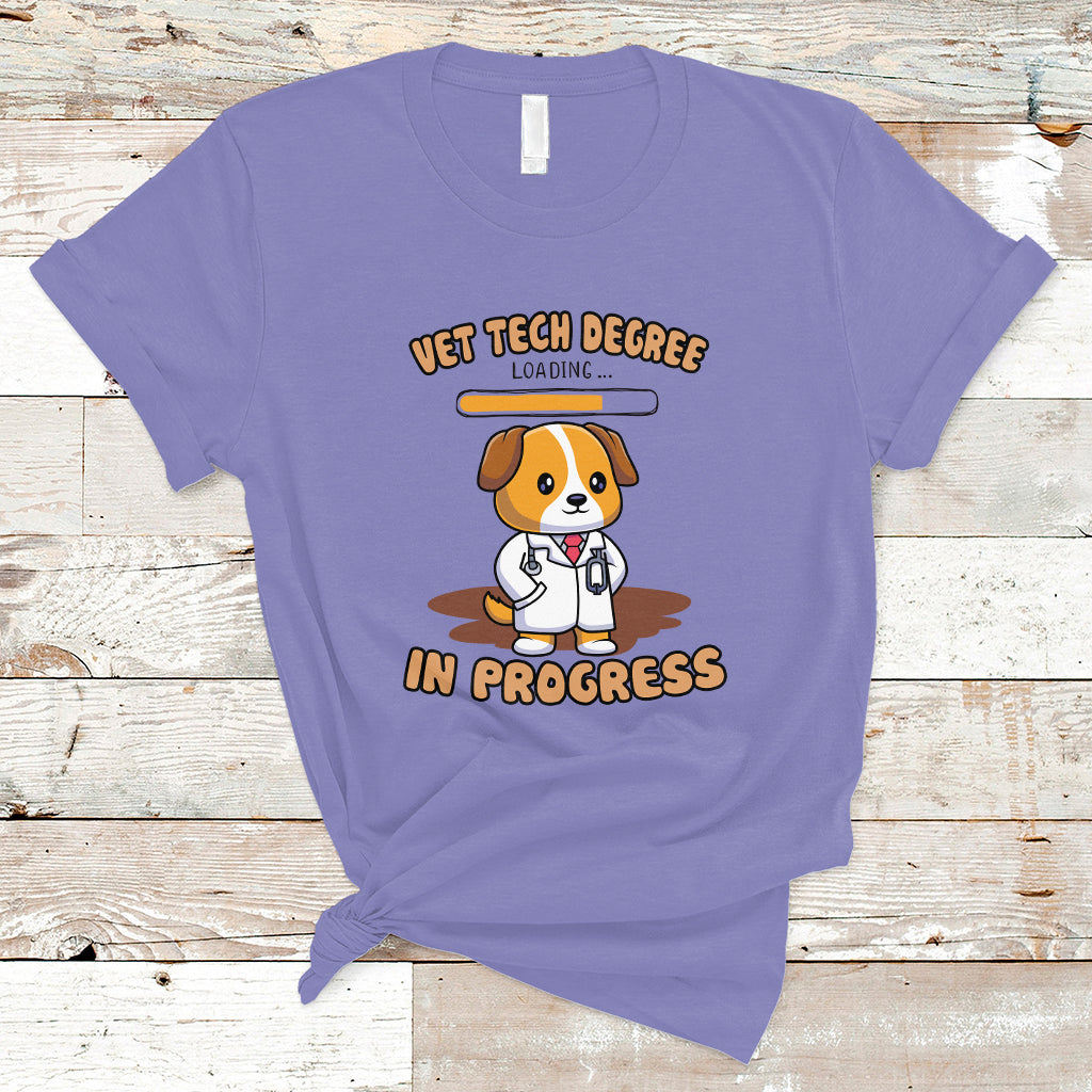 Vet Tech Degree in Progress Funny Veterinary Student T Shirt - Wonder Print Shop